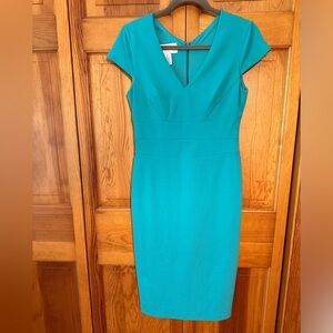 Donna Morgan teal suiting dress